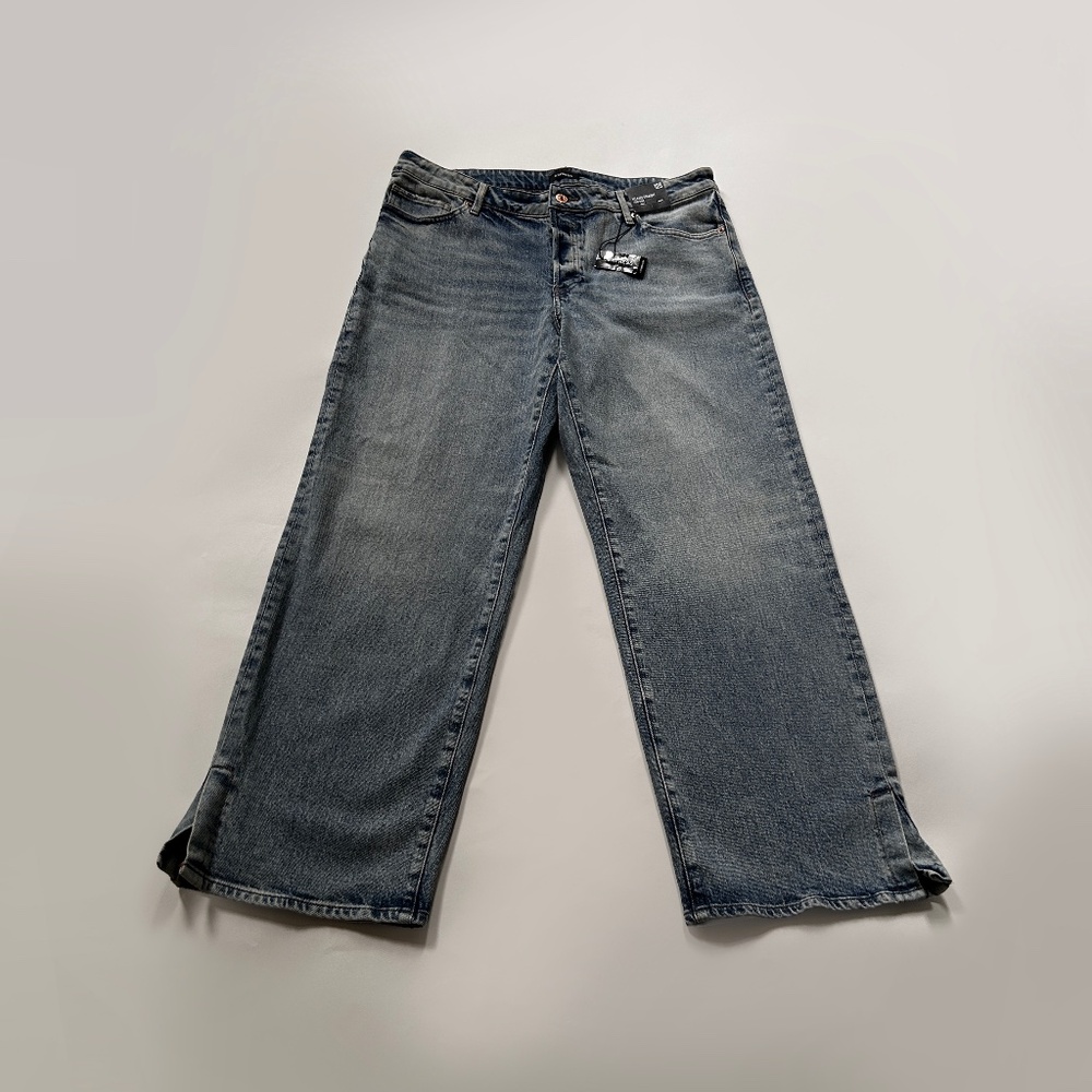 Express Light Wash Denim - Relaxed Straight Low Rise - 12S